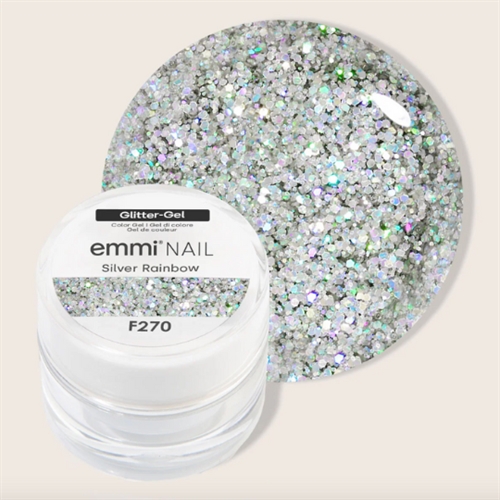 Glitter Gel Silver Rainbow - F270 *Vegan